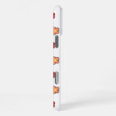 Retro Chic Red & White Floral Muster Whimsicall iPhone Hülle (Rechte Seite)