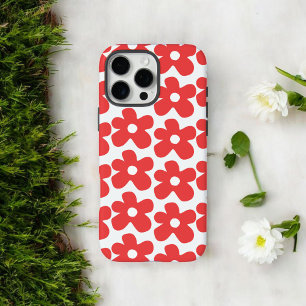 Retro-Chic rotes Blumenmuster whimsical Frühling  iPhone 16 Pro Max Hülle