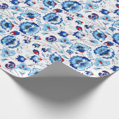 Retro Chic Russisches Weihnachtsgeschenk Khokhloma Geschenkpapier (Ecke)