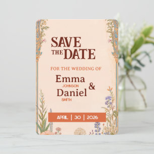 Retro-Chic-Save-the-Date-Karte Save The Date