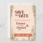 Retro-Chic-Save-the-Date-Karte Save The Date (Vorderseite)