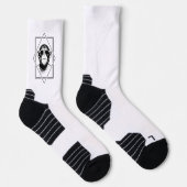 Retro-Chic Schimpans-Diamant – Geometrie trifft At Socken (Rechts)