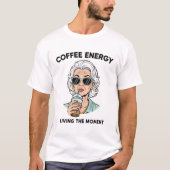 Retro Chic Senior Frau Eiskaffee T-Shirts (Vorderseite)
