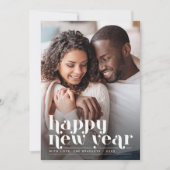 Retro Chic Silvesterfotokarte Feiertagskarte (Vorderseite)