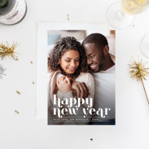 Retro Chic Silvesterfotokarte