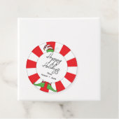 Retro Chic Spaß Peppermint Candy Elf Happy Holiday Geschenkanhänger (Beispiel)