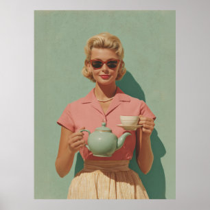 Retro-Chic-Teeparty Poster
