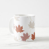 Retro Chic Terracotta Maple Blätter Herbst Inspiri Kaffeetasse (Vorderseite Links)