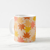 Retro Chic Terracotta Orange Maple Blätter Herbst Kaffeetasse (Vorderseite Links)