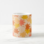 Retro Chic Terracotta Orange Maple Blätter Herbst Kaffeetasse (Mittel)