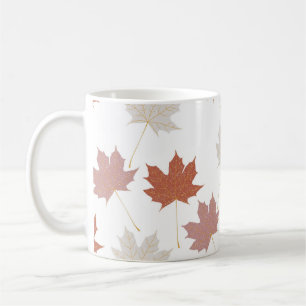 Retro-Chic Terrakotta-Ahornblätter, Herbstinspirat Kaffeetasse