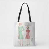 Retro Chic Tote Bag Tasche (Vorderseite)