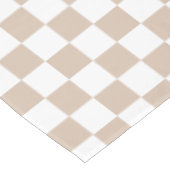 Retro Chic Trendkaffee White Checkered Muster Tischdecke (Schrägansicht)