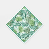 Retro Chic Tropical Green Palm Blätter Art Pattern Serviette (Ecke)
