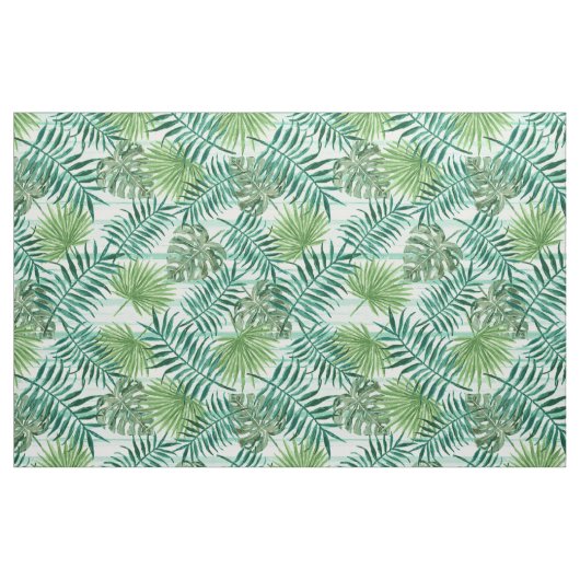 Retro Chic Tropical Green Palm Blätter Muster Stoff (Fat Quarter (45,7 x 55,9 cm))