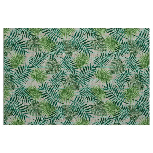 Retro Chic Tropical Green Palm Blätter Muster Stoff (Fat Quarter (45,7 x 55,9 cm))