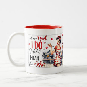 Retro Chic: Vintager Pop Kunst Funny Spaß Zitat Zweifarbige Tasse