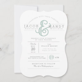 Retro Chic Wedding Einladung