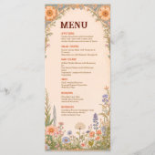 Retro Chic Wedding Menu Card Menükarte (Vorderseite)