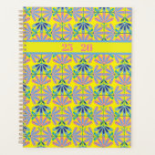Retro Chic Yellow Planner Planer (Vorderseite)