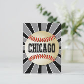 RETRO CHICAGO BASEBALL POSTKARTE (Stehend Vorderseite)