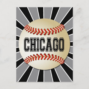 RETRO CHICAGO BASEBALL POSTKARTE