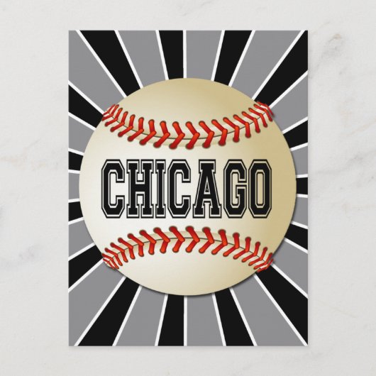 RETRO CHICAGO BASEBALL POSTKARTE (Vorderseite)
