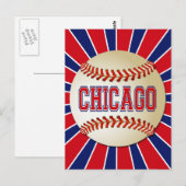 RETRO CHICAGO BASEBALL POSTKARTE (Vorne/Hinten)