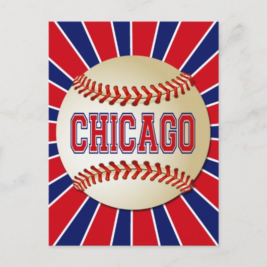 RETRO CHICAGO BASEBALL POSTKARTE (Vorderseite)