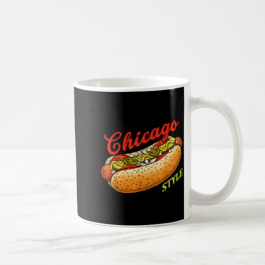 Retro Chicago Hot Dog Hotdog Tourist Summer Souven Kaffeetasse (Rechts)