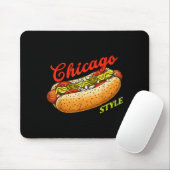 Retro Chicago Hot Dog Hotdog Tourist Summer Souven Mousepad (Mit Mouse)