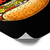 Retro Chicago Hot Dog Hotdog Tourist Summer Souven Poster (Ecke)