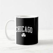 Retro Chicago Il St Patricks Day Glücksklee Souven Kaffeetasse (Links)