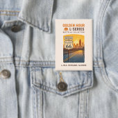 Retro Chicago Illinois Route 66 Start Landmark Button (Insitu)