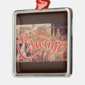 Retro Chicago Ornament Aus Metall (Links)