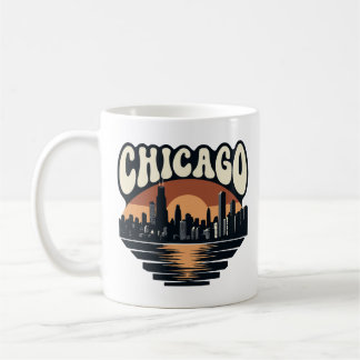 Retro Chicago Sonnenuntergang Tasse | Willis Tower