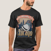 Retro Chicago-Taube T-Shirt (Vorderseite)