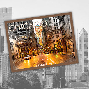 Retro Chicago USA Amerika Illinois Travel Feiertagspostkarte