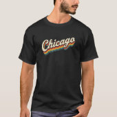 Retro Chicago Vintages Skript T-Shirt (Vorderseite)