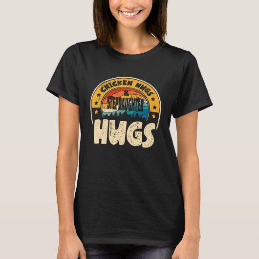 Retro Chicken Nugs Nuggets Foodies  Stepdaughter H T-Shirt (Vorderseite)
