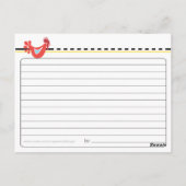 Retro Chicken Rezept Card Postkarte (Rückseite)