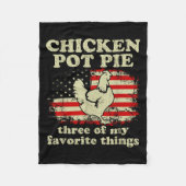 Retro Chicken T E Three Of My Favorite Things Funn Fleecedecke (Vorderseite)