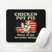 Retro Chicken T E Three Of My Favorite Things Funn Mousepad (Mit Mouse)