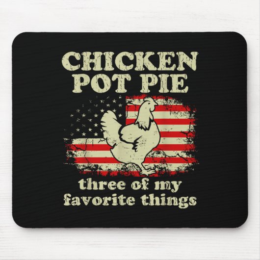 Retro Chicken T E Three Of My Favorite Things Funn Mousepad (Vorne)