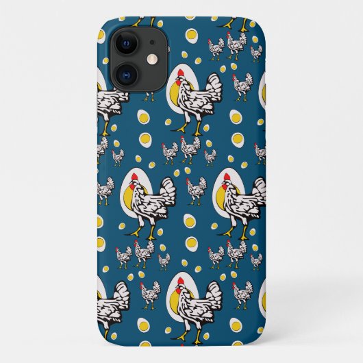 Retro Chickens Case-Mate iPhone Hülle (Rückseite)