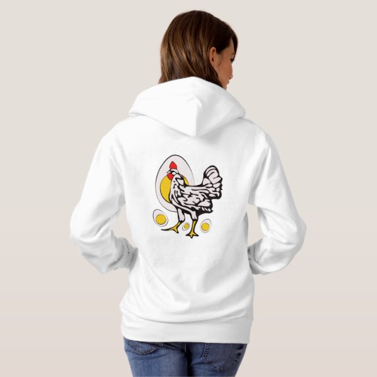 Retro Chickens Hoodie (Schwarz voll)