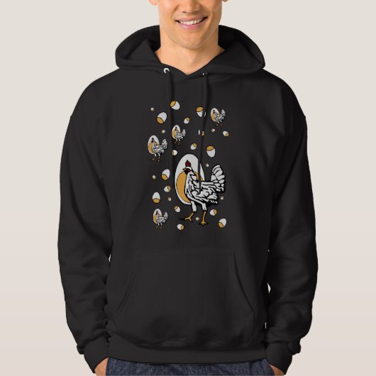 Retro Chickens Hoodie (Vorderseite)