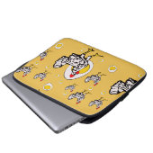 Retro Chickens Laptopschutzhülle (Vorne Knopf)