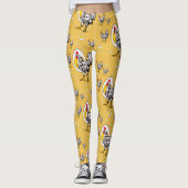 Retro Chickens Leggings (Vorderseite)