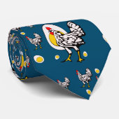 Retro Chickens Neck Tie Krawatte (Gerollt)